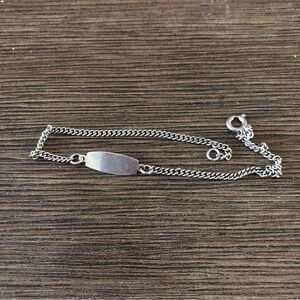 Vintage Sliver metal ID bracelet